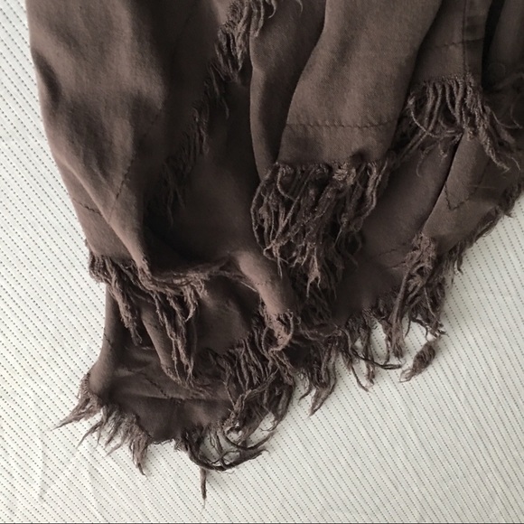 Free People Tattered Up Brown Slip Dress - Picture 6 of 8